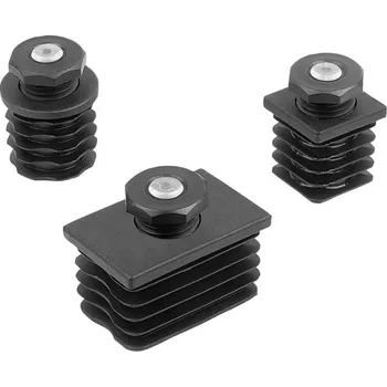 Nastavovací zátky z plastu s ochrannou protiskluzovou vložkou pro kulaté a čtyřhranné trubky 27799-10-00251520