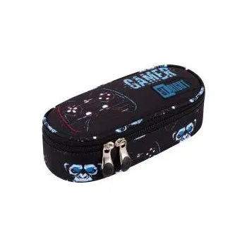 Penál Penál oválný Blue Gamer, rozměry: 230 x 105 x 55 mm