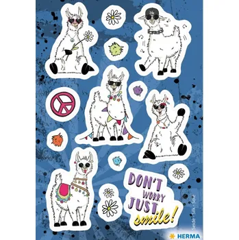 samolepka Legrační lamí samolepky, vyrobené z lesklého hedvábí