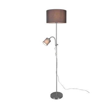 Lampička TRIO R40192007 OWEN stojacia lampa 1xE27, 1xE14 matný nikel, šedá