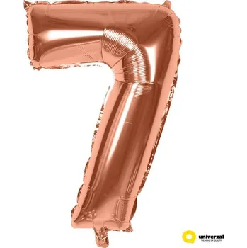 Balónek Nafukovací balónek - číslice 7, Rose gold 60 cm