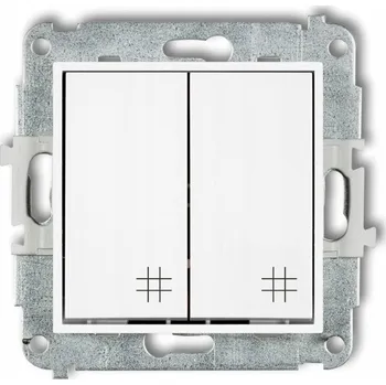 vypínač Dvojitý křížový vypínač Karlik MINI12MWP66 bílý