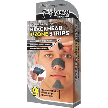 Pleťová maska Montagne Jeunesse (7th Heaven) Pánské proužky T-Zone Blackhead 9ks 7th Heaven