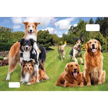 Sešit sešit 540 s 3D motivem, A5, 40 listů,bez linek, motiv psi