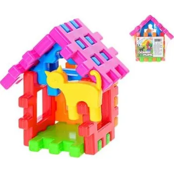 Hračka pro nejmenší Stavební kostky domeček pro mazlíčky 12m+ ve fólii