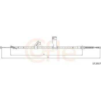 Auto-moto Tažné lanko, parkovací brzda COFLE 17.2517