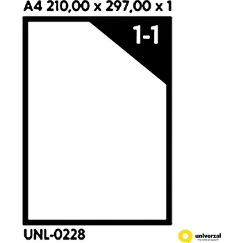 Papír Samolepicí etikety A4 210 x 297 x 1, 100 listů