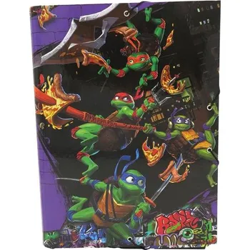 Archivační box Krabice na dokumenty/sešity A4 s gumou, Želvy Ninja, tloušťka 3 cm