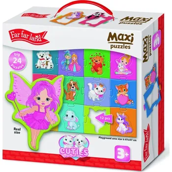 Far Far Land Maxi Puzzle postavičky 24 dílků 61x47 cm