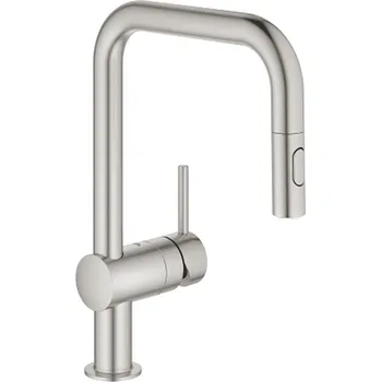 Vodovodní baterie GROHE Minta - Páková dřezová baterie, DN 15, SuperSteel 32322DC2