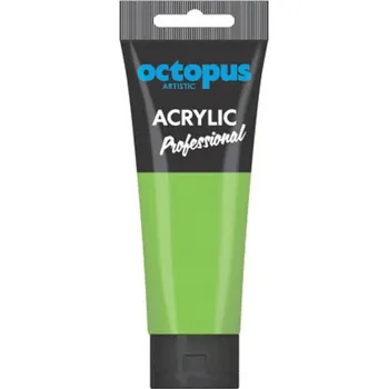 Vodová barva Akrylová barva OCTOPUS Professional, neonová zelená, 75 ml