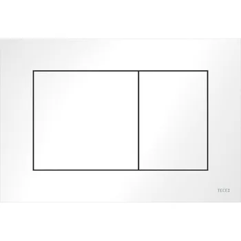 Splachovací tlačítko TECEnow - Plastové ovládací tlačítko pro WC, lesklá bílá 9240400