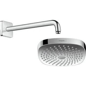 Sprchová hlavice Hansgrohe Croma Select E - Hlavová sprcha 180 2jet se sprchovým ramenem 389 mm, chrom 26524000 + 27446000