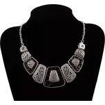 Bižuterní náhrdelník Vintage Wood Stříbrno-hnědý