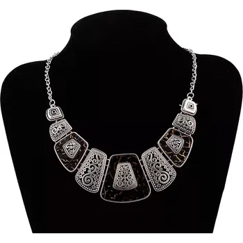 Náhrdelník Lodestar Vintage Wood Stříbrno-hnědý