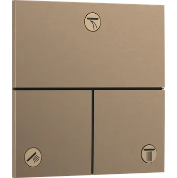 Vodovodní baterie Hansgrohe ShowerSelect Comfort E Ventil pod omítku pro 3 spotřebiče, kartáčovaný bronz 15573140