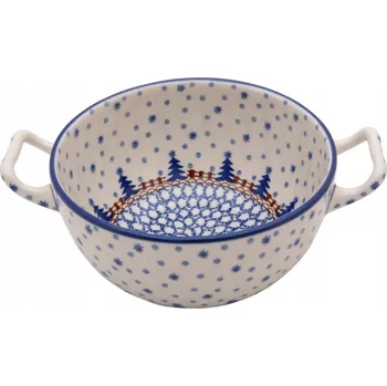 MISKA Fondue Miska na polévku 16 cm Bolesławiec Vánoční stromky