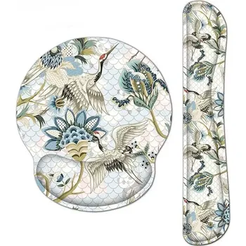 Podložka pod myš Huado Set podložka pod myš a zápěstí Jeřábí tanec