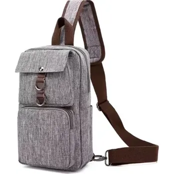 Canvasio plátěný crossbody batoh Barbro Šedý 6L