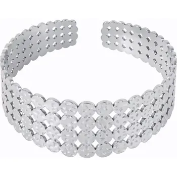 Náramek Dámský ocelový náramek Dots forever otevřený Stříbrný