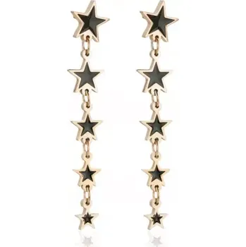 Náušnice Puzetové visací Náušnice z oceli STAR Růžové