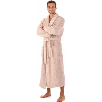 Dámský župan Unisex župan se šálovým límcem ATHENA oříšková - XL