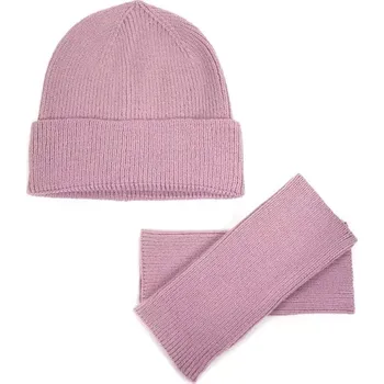 Čepice ArtOfPolo set čepice s palčáky minimalism Levandulový