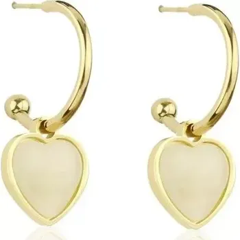 Náušnice Kruhové náušnice z chirurgické oceli se srdíčkem