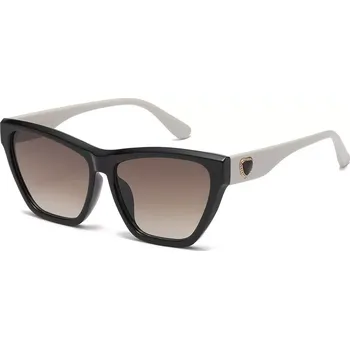 Sluneční brýle GISELLE CAT EYE dámské sluneční brýle se srdíčkem Bílé