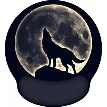 Podložka pod myš Huado ergonomická podložka pod myš Vlk a úplňek