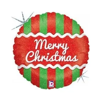 Balónek Foliový balónek „Merry Christmas – lízátko“, Betallic, 18", RND