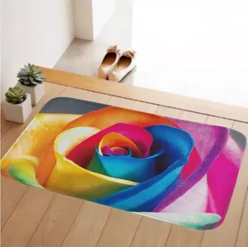 Koupelnová předložka HUADO koupelnová předložka 60x40 cm Růžové poupě