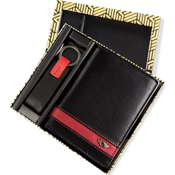 Opasek Peterson kožená dárková sada peněženka s klíčenkou Gernot