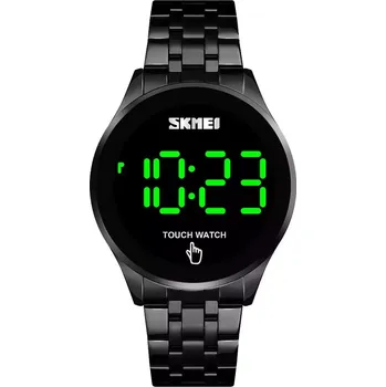 Hodinky Skmei 1579 celokovové LED hodinky Touch Me Černé