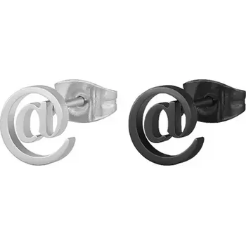 Náušnice Náušnice pecky z chirurgické oceli Zavináč - Barva Stříbrná