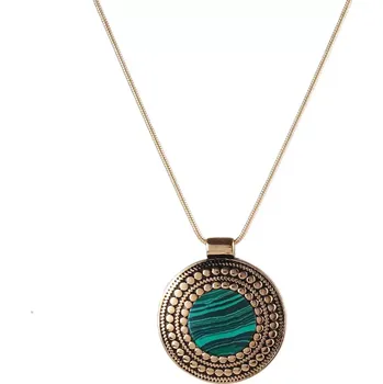 Náhrdelník Vintage náhrdelník Marocké slunce - Malachit