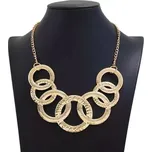 Geometrický náhrdelník Golden Rings Zlatý