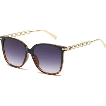 Sluneční brýle VG Luxury dámské hranaté Sluneční brýle Černý leopard