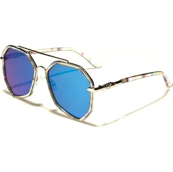 Sluneční brýle AVIATOR Dámské Ploché Sluneční brýle Modré zrcadlovky