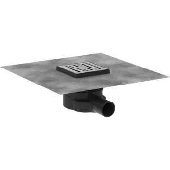 Hansgrohe RainDrain Point - Podlahová vpust, 10x10 cm, kartáčovaná nerezová ocel 56246800