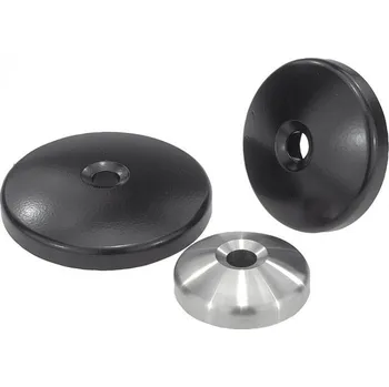 Nábytkové kování Kruhové základny ke stavitelným nožkám ze zinkové slitiny nebo z nerezu 27817-30801