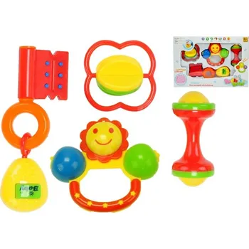 Sada chrastítek 7-17cm 6m+ 4ks v krabičce