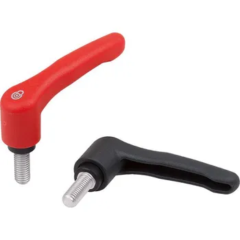 Nábytkové kování Upínací páky z plastu s bezpečnostní funkcí, s vnějším závitem 06613-11-2061X20