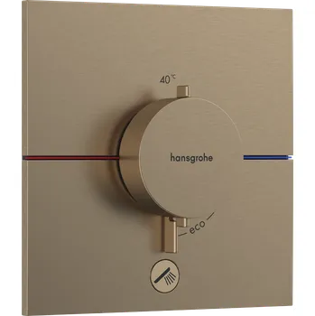 Vodovodní baterie Hansgrohe ShowerSelect Comfort E Termostat pod omítku pro 1 spotřebič a další výtok, kartáčovaný bronz 15575140