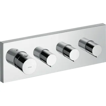 Vodovodní baterie AXOR ShowerSolutions Modul termostatu 360/120 s podomítkovou instalací, hranatý, pro 3 spotřebiče, chrom 10751000