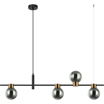 ITALUX PND-5225-4-BK-SG Bletter závěsné svítidlo 4xG9 černá, mosaz, kouřová