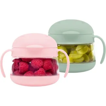 Svačinový box Ubbi Nádoba na svačinu 2ks Sage & Pink