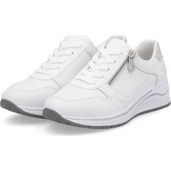 Dámské polobotky Dámské kožené polobotky N9501-80 Rieker bílá Barva: weiss, Velikost: 42