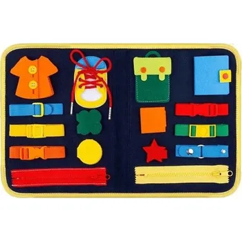 Dřevěná hračka Dětská vzdělávací hra – zapínání předmětů