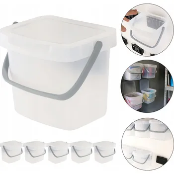 Úložný box 5x Závěsný organizér box 19x15x17cm dílna obchod sklad regál